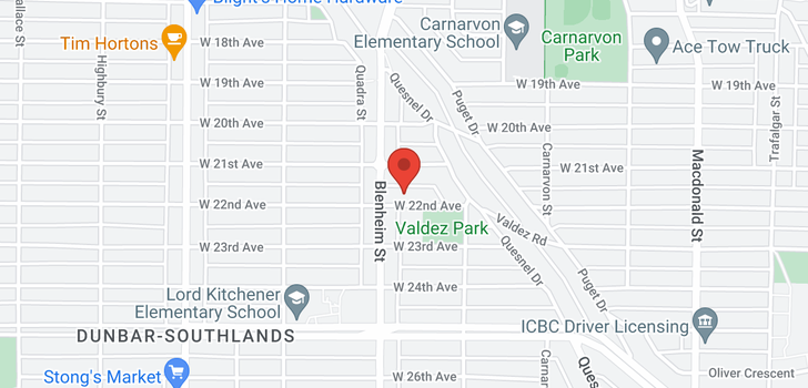 map of 3275 W 22ND AVENUE